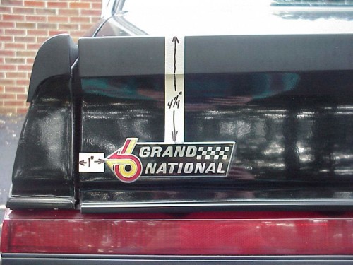 buick grand national trunk emblem
