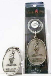 BUICK PROUD SPONSOR ATLANTA OLYMPICS 1996 GENUINE PEWTER KEY RINGS