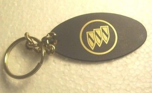 oval buick tri shield key ring