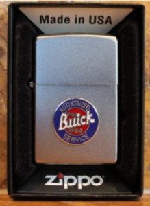 satin zippo with buick logo