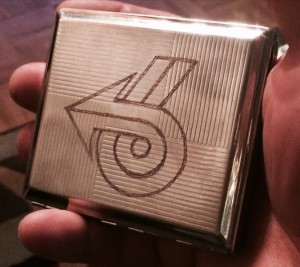 turbo 6 logo cigarette case
