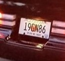 1986 GN license plate
