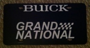 buick Grand National custom license plate