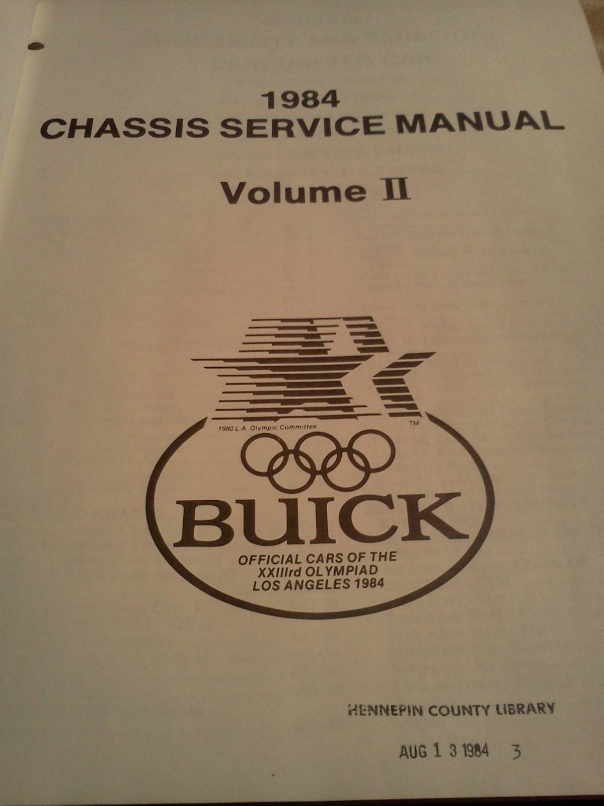 1984 Buick Chassis Service Manual