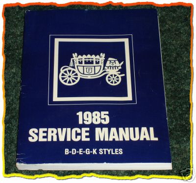 1985 Buick Service Manual Books