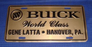 Gene Latta World Class Buick dealer plate