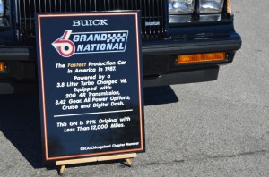 1987 buick grand national car show display sign