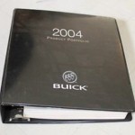 2004 Buick Product Portfolio Advertising Binder Covers Rainier Rendezvous Park Avenue LeSabre Regal Century 1