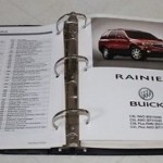 2004 Buick Product Portfolio Advertising Binder Covers Rainier Rendezvous Park Avenue LeSabre Regal Century 2