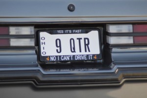 9 quarter buick vanity plate