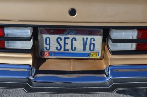 9 second v6 buick license plate