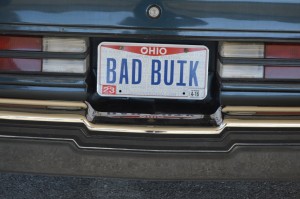 bad buick vanity plate