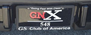 gnx 548 license plate