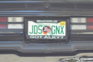 jd's gnx vanity plate
