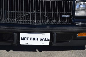 not for sale license plate