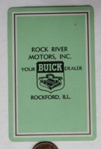 rock river motors buick dealer playing card