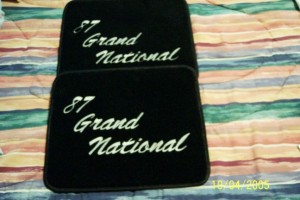 87 grand national floor mats