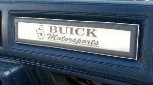 Buick Motorsports dash plaque