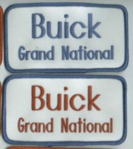 buick grand national name patches