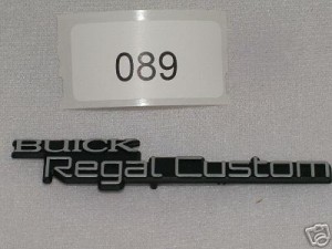 88-96 buick regal custom emblem