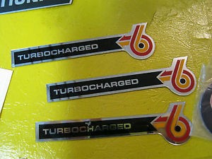 turbocharged turbo 6 emblem decal