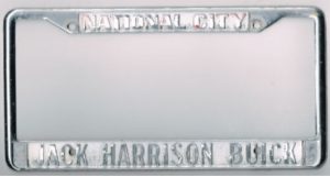 Jack Harrison Buick Dealer License Plate Frame