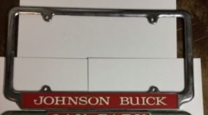 Johnson Buick License Plate Frame