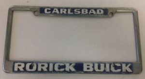 Rorick Buick License Plate Frame