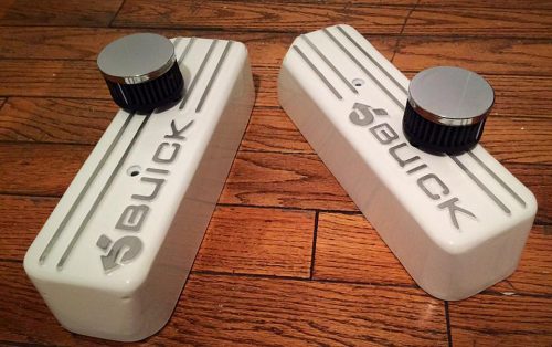white powdercoated buick valve covers