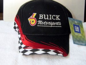 buick motorsports black red checkered hat
