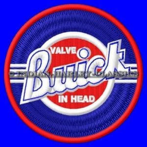 buick valve in head embroidered patch