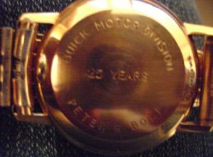 14K GOLD BUICK MOTOR DIVISION WATCH 25 YR SERVICE
