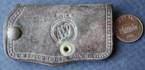Buick Motor Cars Triple shield logo leather keychain