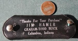 Graham-Todd Buick Motor Cars leather keychain