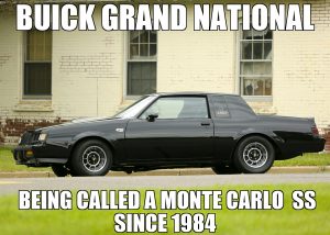 buick gn not monte