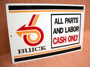 buick parts and labor sign