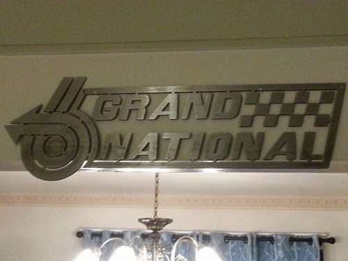 metal buick grand national cutout logo sign