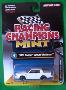 2017 RACING CHAMPIONS MINT RELEASE 2 VERSION A white 1987 BUICK GRAND NATIONAL 2