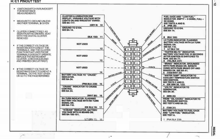 Instruement Cluster Wiring Diagram Silverado