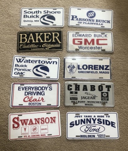 Assorted Buick Car Dealership License Plates