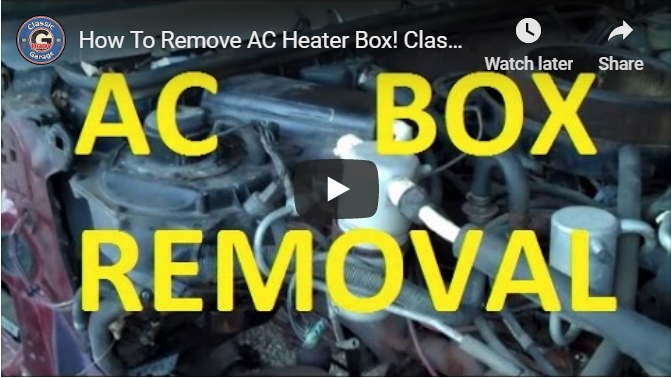Removing AC Heater Box & Fixing Related Issues (video)