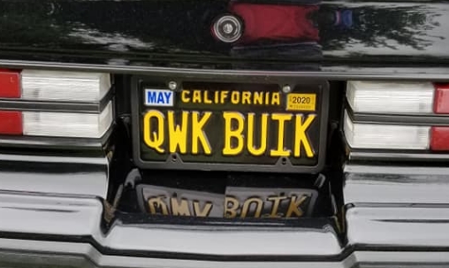 Quick! Get a Buick Vanity License Plate!