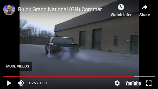 A Unique Buick Grand National Advertising Commercial (video)