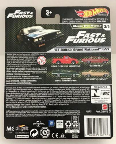 Hot Wheels Premium Fast & Furious Motor City Muscle ‘87 Buick Grand ...