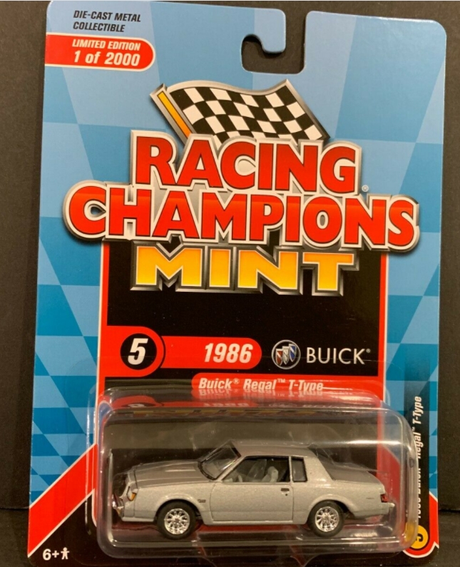 2020 Racing Champions Mint Silver 1986 Buick Regal T-type 1:64 Die Cast Car
