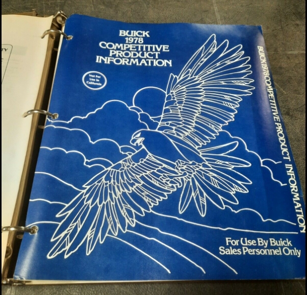 1978 Buick Product Selling Information Dealership Salesman Manual