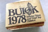 1978 Buick Booklet Interior Trims Vinyl Top Fabrics Book