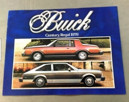 1978 Buick Century Regal Canada Car Sales Brochure