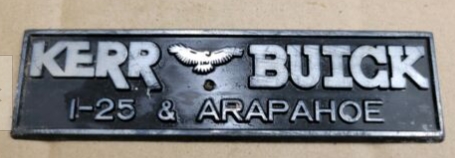 Vintage Buick Auto Dealership Trunk Emblems
