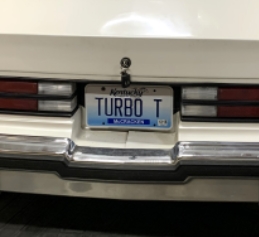 Buick GN & Turbo T Vanity License Plates